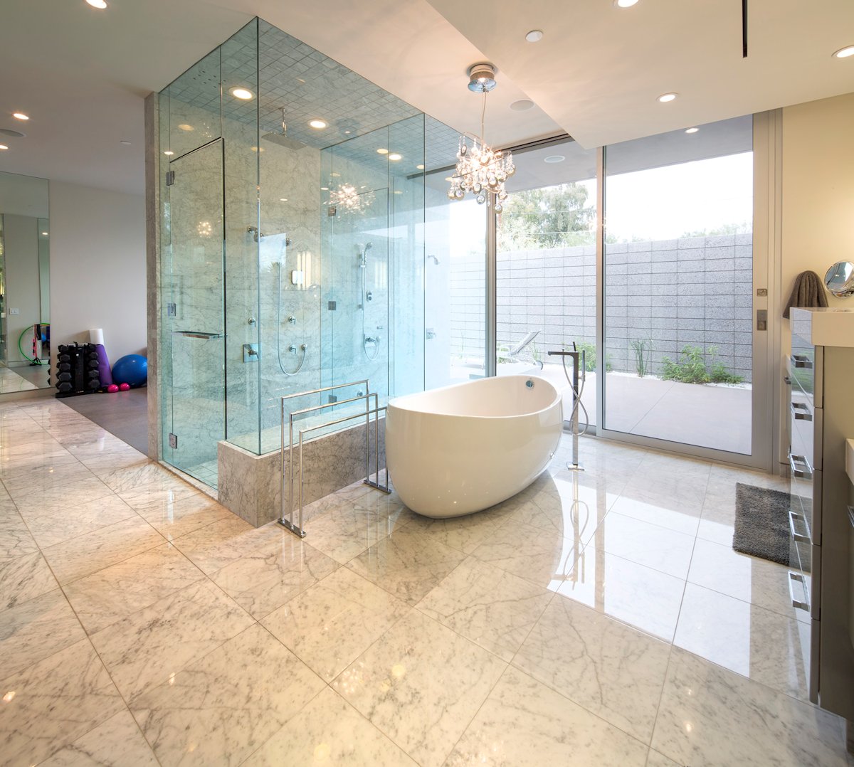 Glass Shower Modern Bathroom Mid Century Modern Home In Scottsdale Arizona