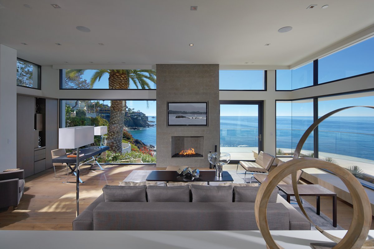 white laguna beach living room